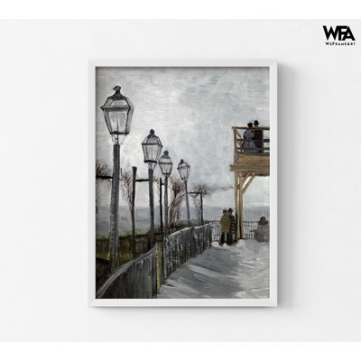 Terrasse et terrasse d'observation au Moulin par Vincent Van Gogh, impression murale, impression de paysage de Van Gogh, impression de Moulin, impression de Van Gogh Moulin