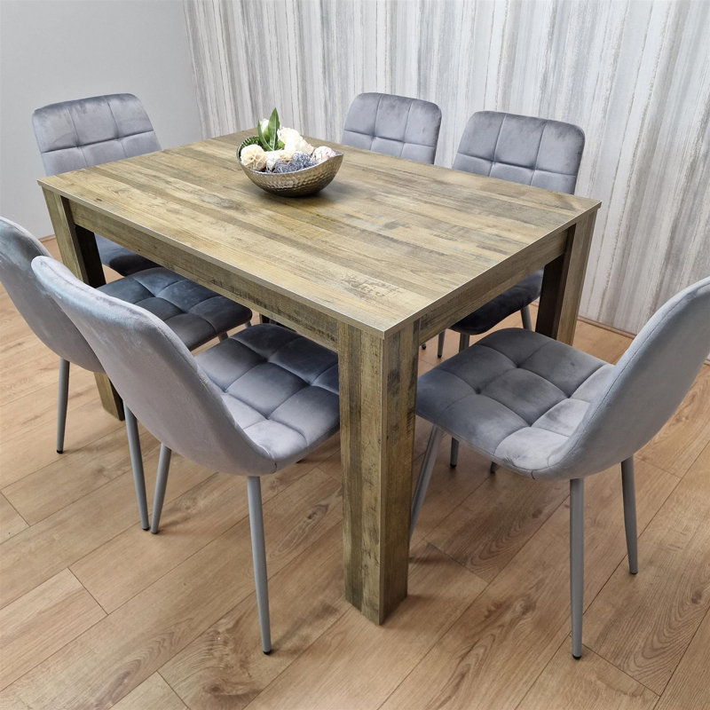 Alessondra 6 - Person Dining Set, Grey