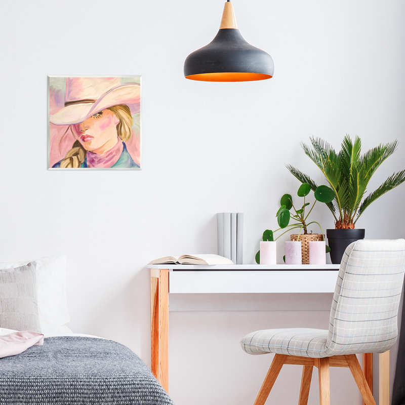 Plaque murale «Pastel Cowgirl», par Kim Allen