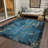 Machine Washable Indoor/Outdoor Xhevrie Blue Rug-1880980284