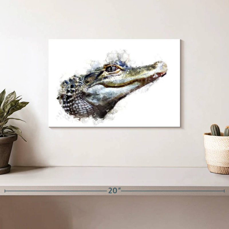 Crocodile Head, 8" H x 12" W