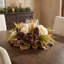 Fall Candleholder Centerpiece with Hydrangeas, Astilbe, and Pinecones-1118990773