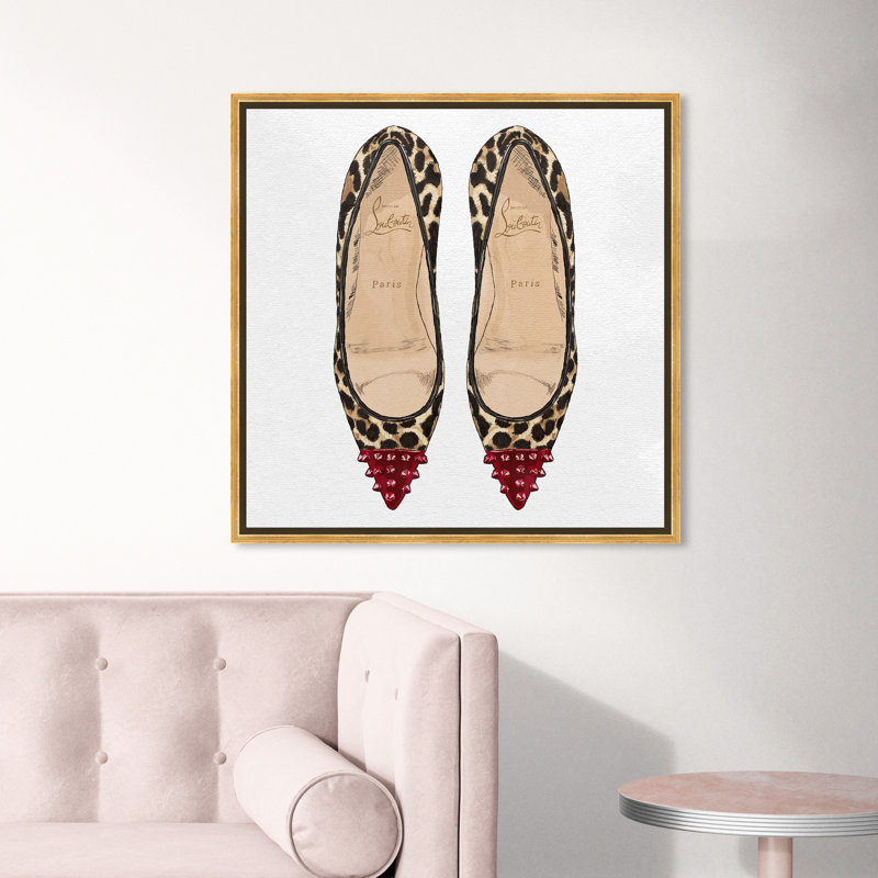 Fashion and Glam, Encadrement doré, H 16 po x l 16 po x P 1,5 po
