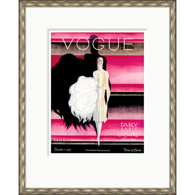 Vogue Cover, Early Paris Openings, William Bolin, October 1, 1925 Print by William Bolin