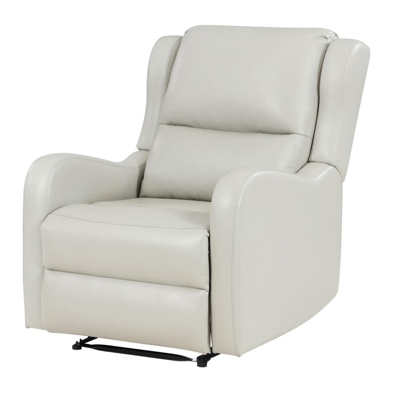 Fauteuil inclinable rembourré à accoudoirs anglais ivoire