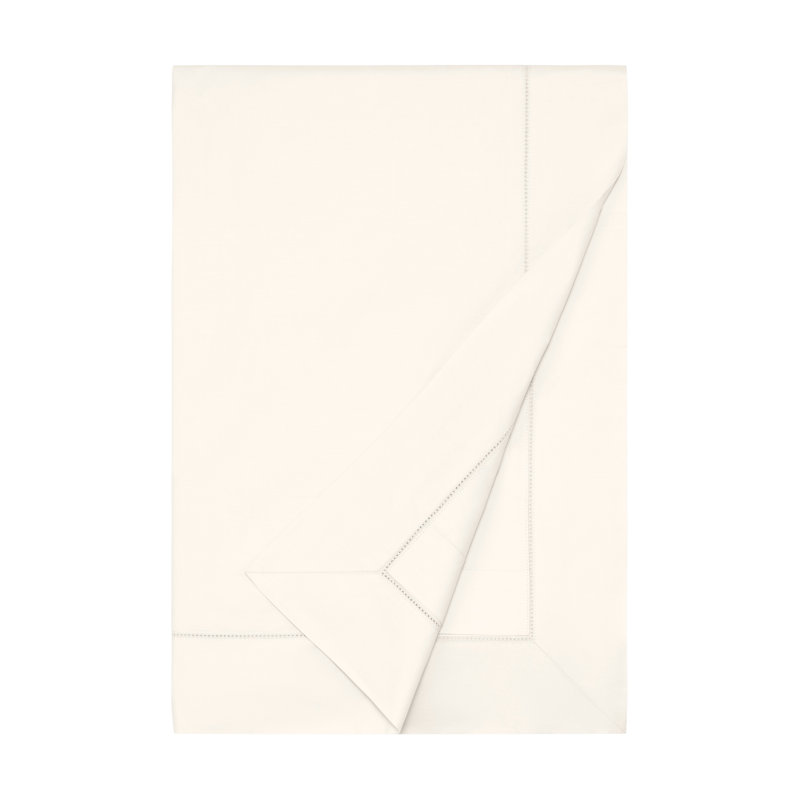 Perla Egyptian-Quality Cotton Duvet Cover, California King Duvet Cover, Ivory