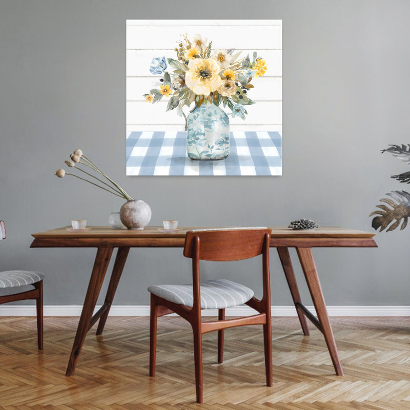 «Summer Bouquet II Delicate Elegant Peaceful Flower», art mural, H 32 po x l 32 po