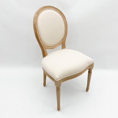 Anabelle 45cm H Linen Upholstered Upholstered Back Side Chair in Grey