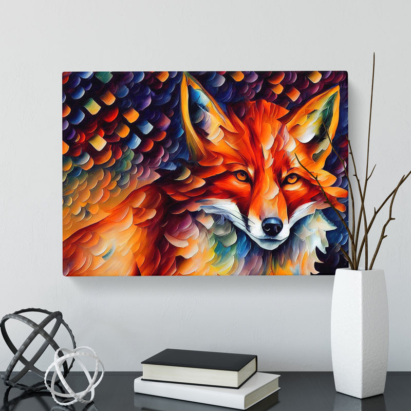 Fox Painting Vol.1 Abstract - Wrapped Canvas, 50cm H x 76cm W x 3cm D