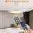 OLONTIC 42 Inch White Retractable Blade Ceiling Fan Light, 3 Color LED, DC 6 Speed with Bluetooth Timer Control