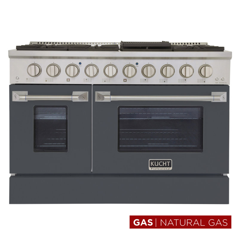 48" 6.7 Cu. ft Freestanding Gas, Cement Gray, Natural Gas