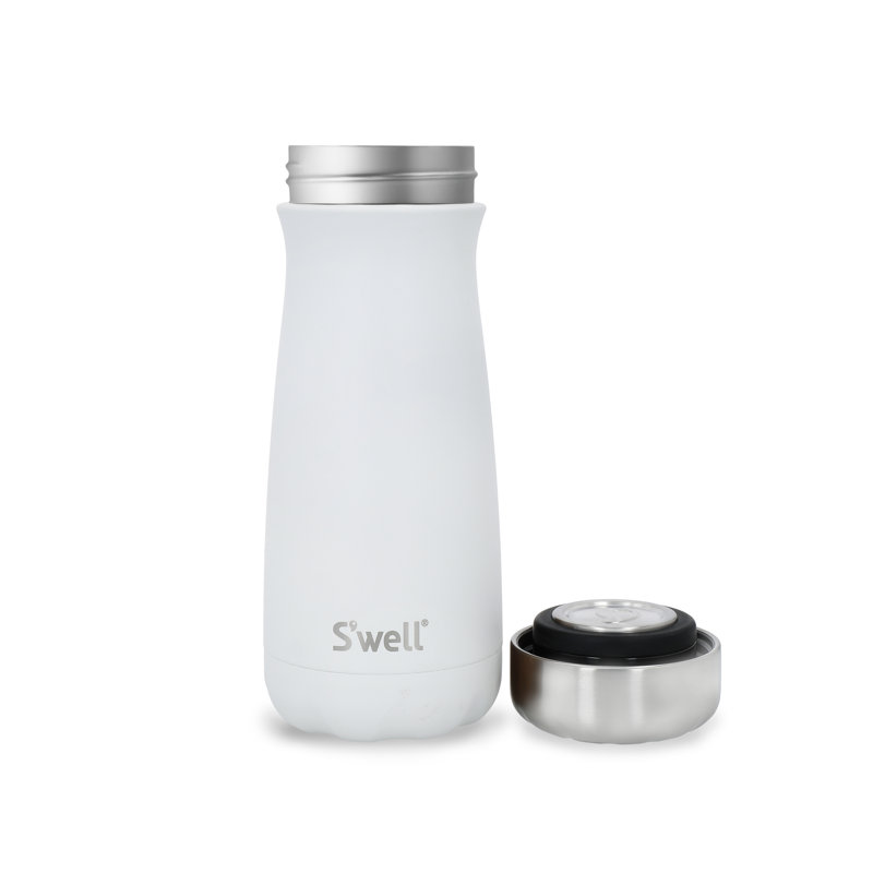 S'well 470ml Vacuum Insulated Stainless Steel Traveller, White