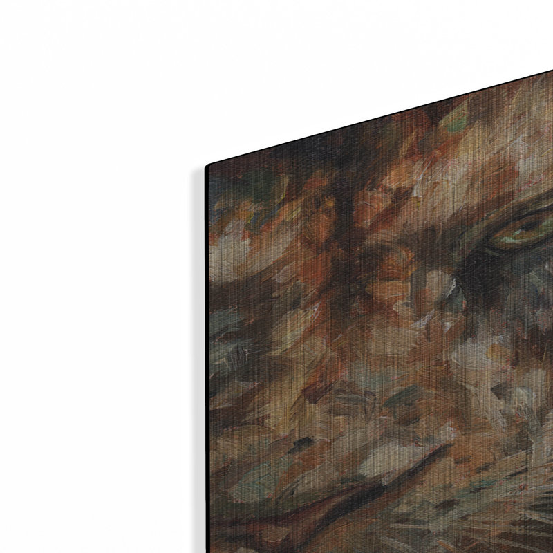 «Lion Half Face2» par David Stribble, art mural en métal, 24 po x 36 po, H 36 po x l 24 po