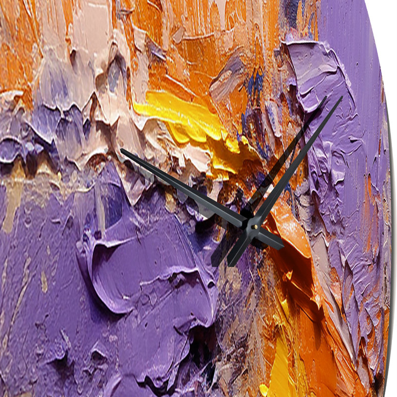 Evolving Movements Abstract Expressionism Metal Wall Clock, Small