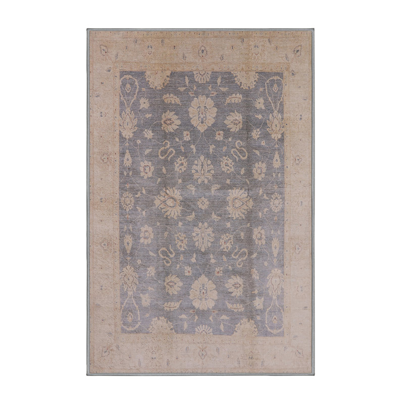 Tapis bleu / beige Casanova, Rectangle 5 pi x 8 pi