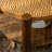 Medieval modern style coffee table, two-tier round coffee table with storage rack