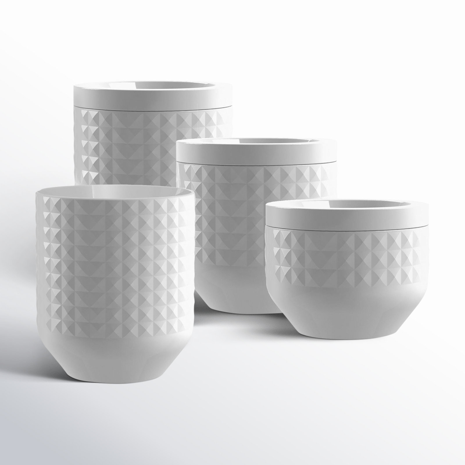 Geometric Melamine Jar - Set of 4