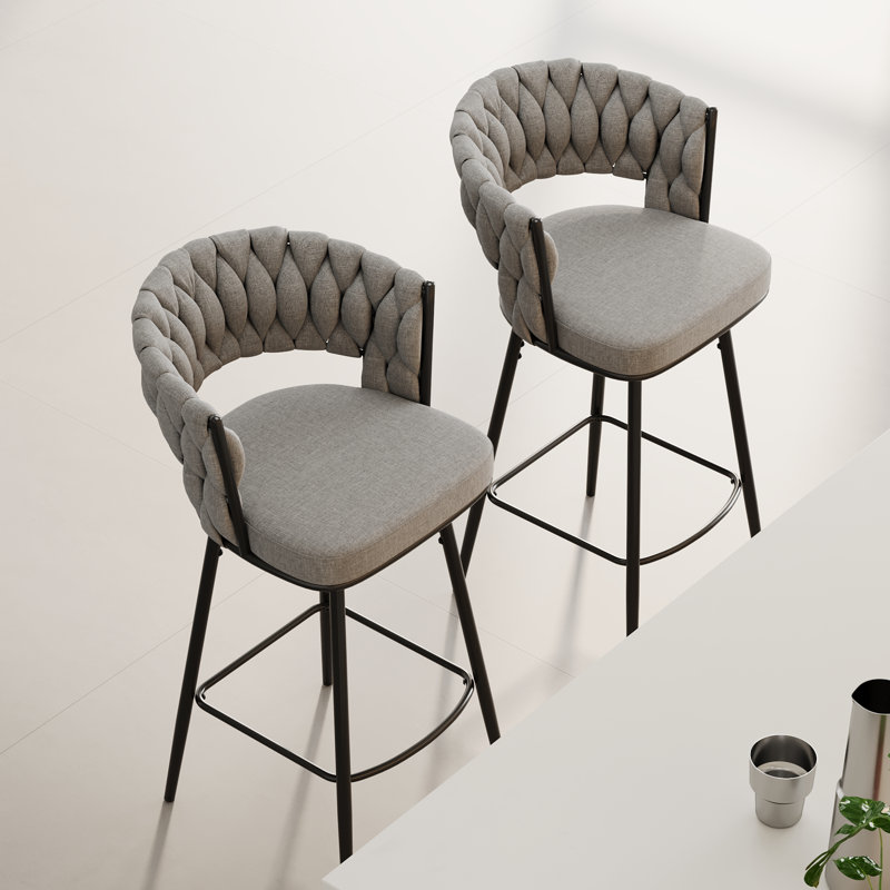 Ensemble de 2 chaises pivotantes 360 °, Gris