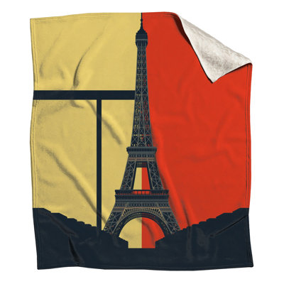 Eiffel Tower Silhouette Blankets