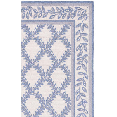 Roseta Hand Hooked Wool Pile Geometric Rug
