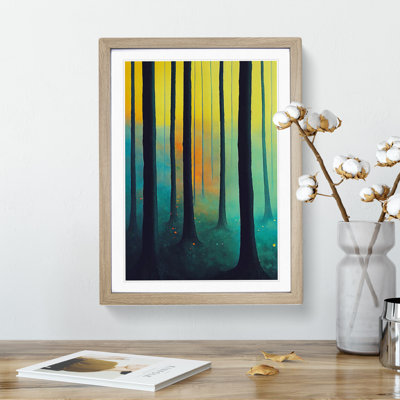 XV1022-2628X Lush Forest 1 Piece Single Picture Frame Wall Art