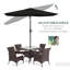 Outsunny 3 x 2 m Garden Parasol Umbrella with Aluminium Pole UPF 50+-96006546