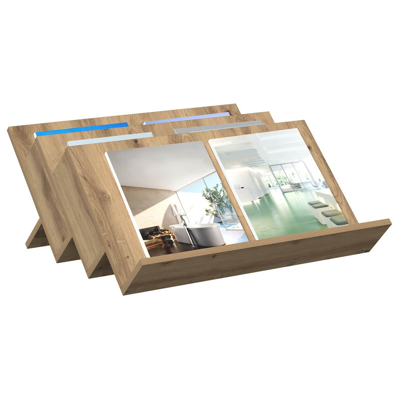 Wood Free Standing Magazine Rack, Wood