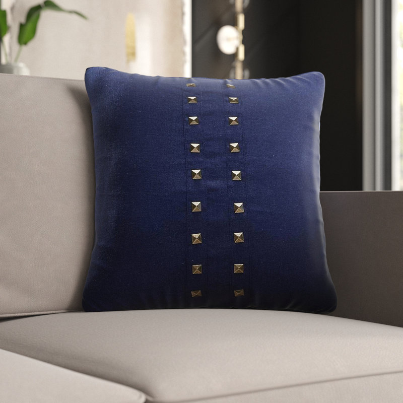 Housse de coussin carrée, Indigo