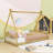 Twin Tent-Shaped Floor Bed With Guardrails-2140878712