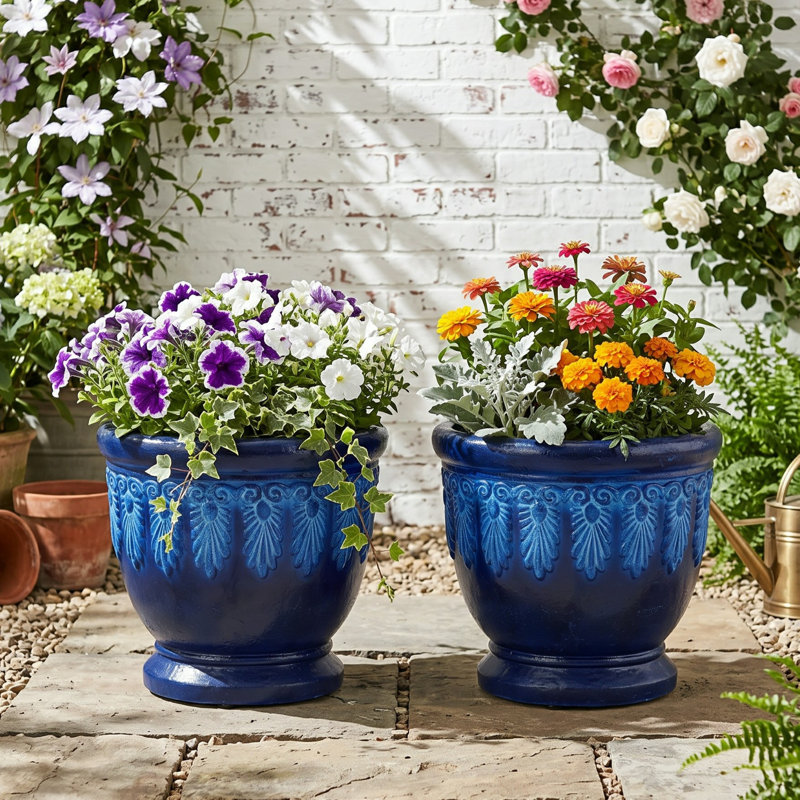 Roselmont Planter, Blue, 2