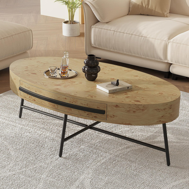 Coffee Table with Storage, Natural