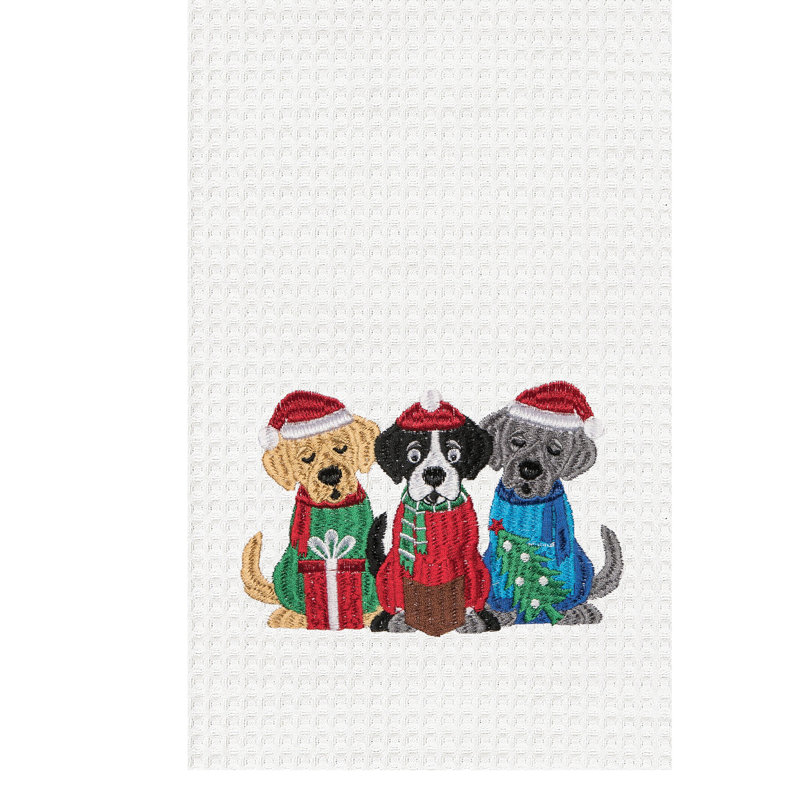 Serviette de cuisine Carolin Dogs Waffle Weave