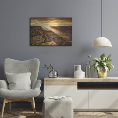  «Canyon Sunset 6» par David Drost, art mural en métal, 24 po x 16 po
