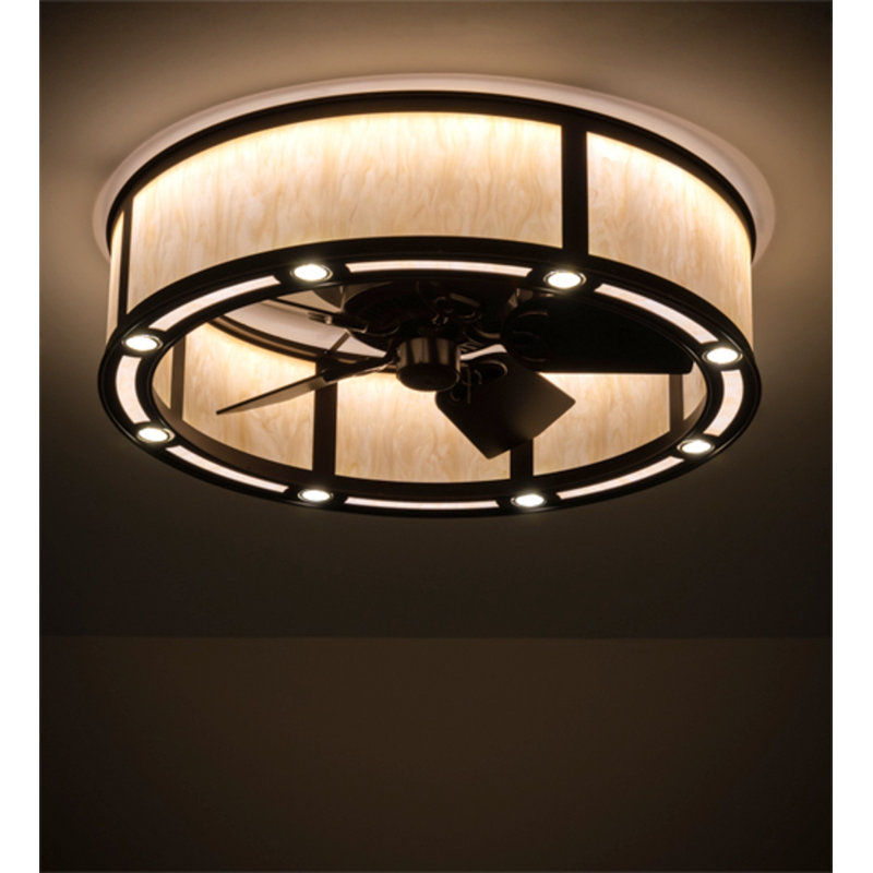 Smythe Craftsman Downrod Flush Mount Ceiling Fan