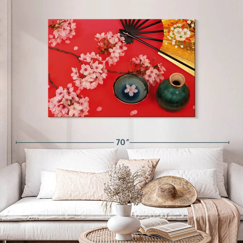Yarlin Cherry Blossom Tea, 32" H x 48" W