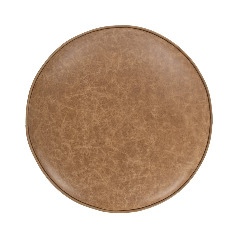 Clair Leather End Table, Sedona Brown
