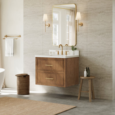 Ensemble de meuble-lavabo mural simple 30 po Isola