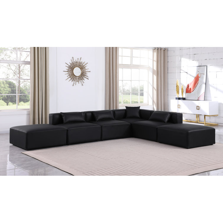 Canapé modulaire en similicuir 6 pièces Houswerth