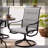 Leonard Premium All-Weather Padded Sling Swivel Chair