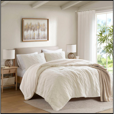 2 Pieces Twin Cable Knit Chenille Comforter Set,Gray