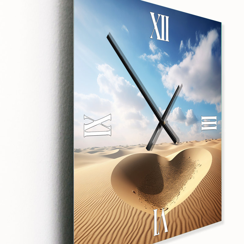 The Heart Of The Desert - Beach Modern Wall Clock, Extra Large