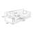 Modern white simple suede straight-row sofa-1600968051
