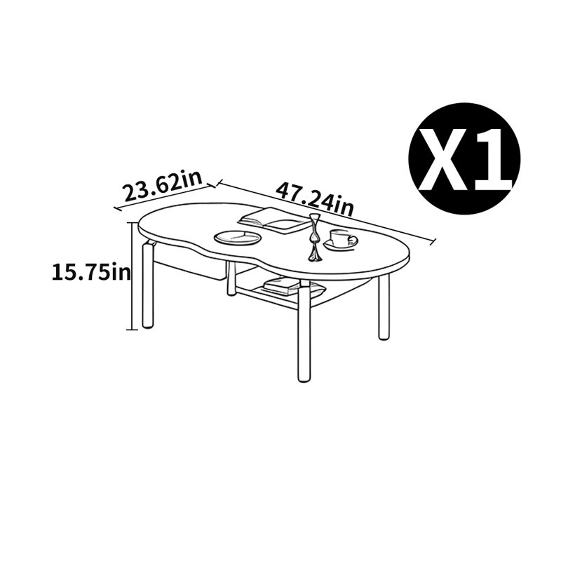 French style retro coffee table