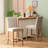 Contemporary Fabric Button Tufted Counter Stools, Set Of 2, For Stylish And Comfortable Seating-2070280082