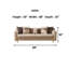 Canapé Shelby moderne capitonné beige Orkide avec pieds dorés