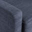 Élégante chaise d'appoint en tissu bleu foncé, style moderne pour les espaces de vie familiale