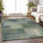 Premium Machine Washable Tweedy Olive Rug-1267618254