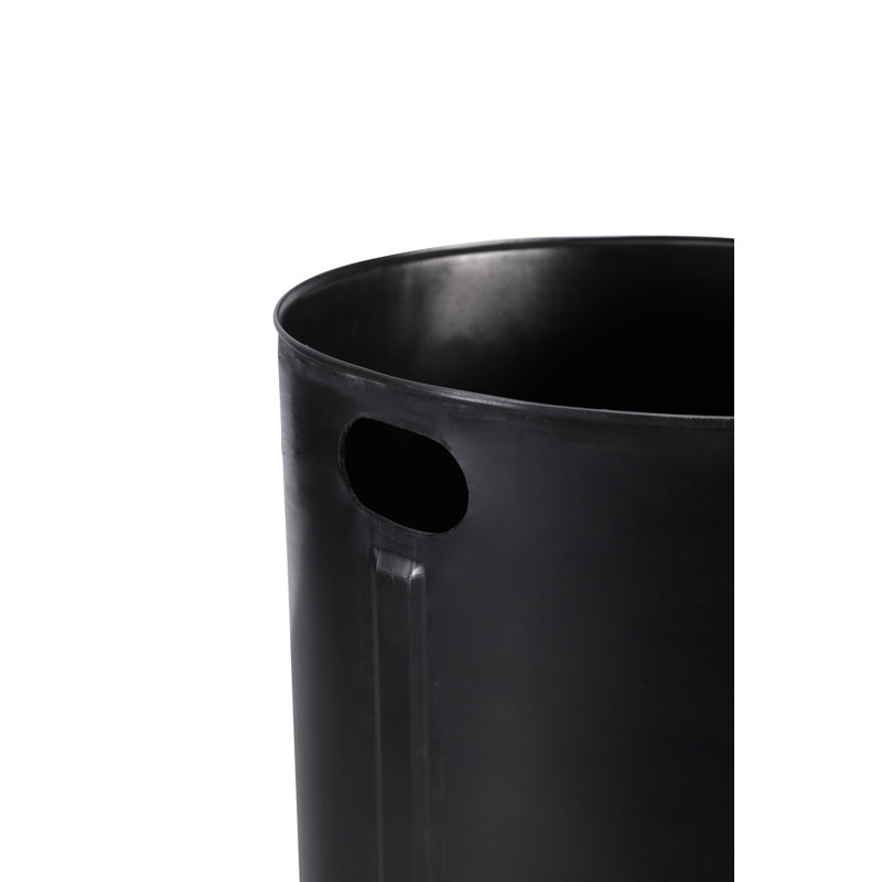 Rigid Plastic Waterproof Round Trash Can Insert Liner with Handles for Indoor Trash Can, 27 Gal