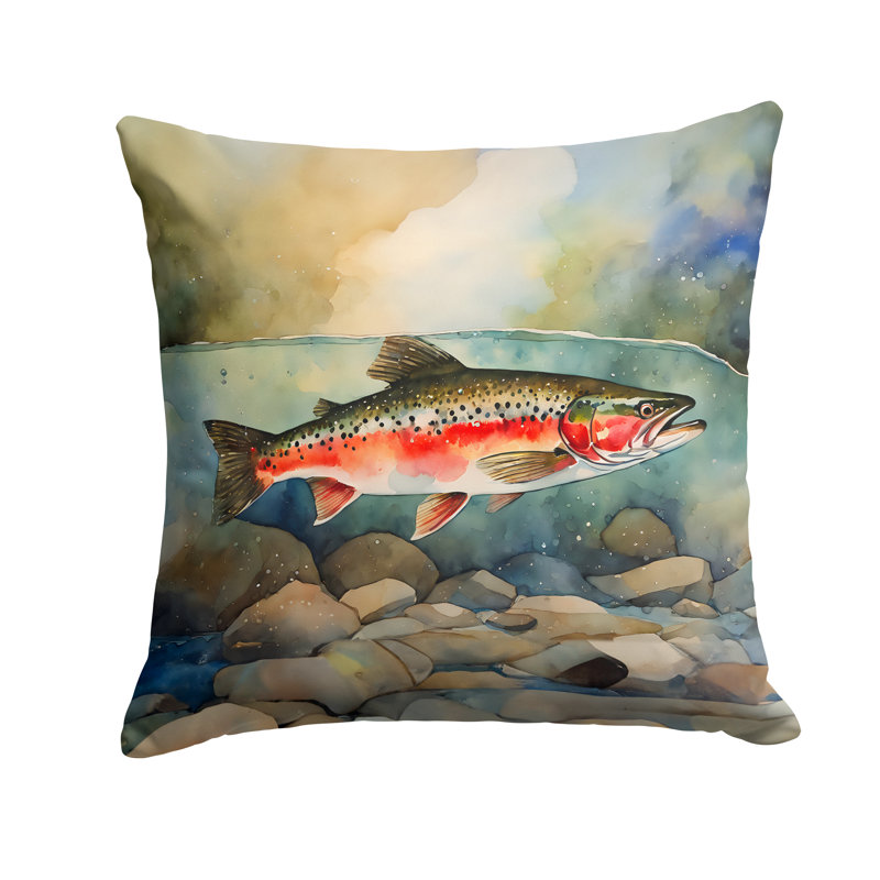 Nautical Other/No Pattern Indoor/Outdoor Throw Pillow, 14"H x 14"W