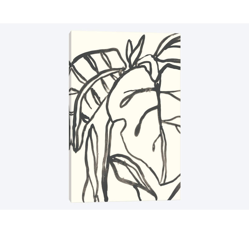« tropical contour i », impression sur toile, H 24 po x l 16 po x P 1 po, Toile tendue, Pas de tapis